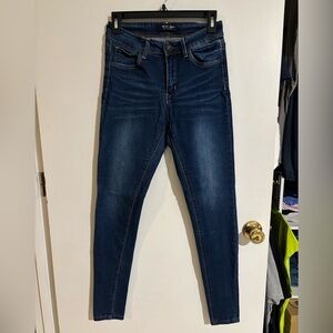 Wax Jean Blue Skinny Jeans with Stretchy Fit